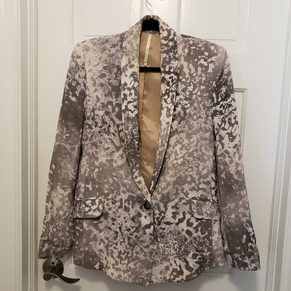 Truth And Pride Animal Print Silk Blazer Size Medium, Stylish, Business Casual - Picture 11 of 12